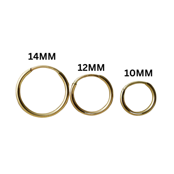 14K Gold Filled Endless Hoop Earrings