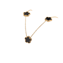 14K Gold Plated Stainless Steel Clover Necklace