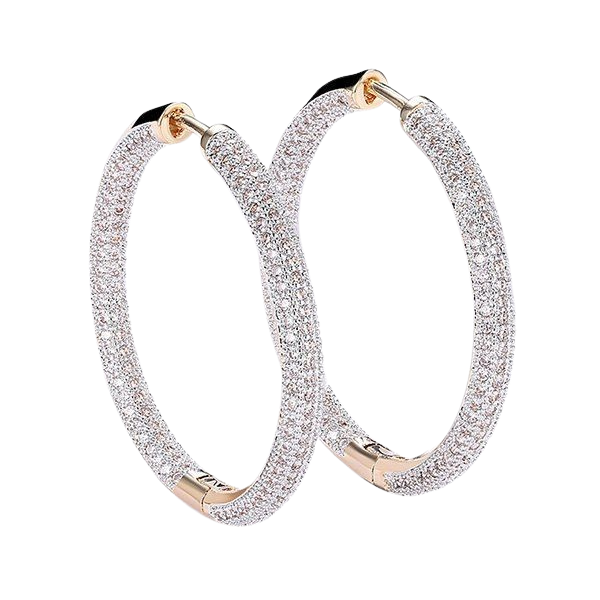 925 Sterling Silver 18K Gold Hoop Earrings