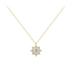 Moissanite Snowflake Necklace 0.5 Cara