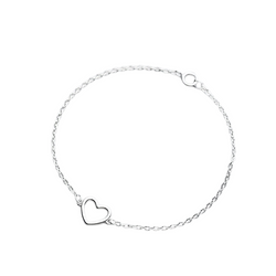 925 Sterling Silver Romantic Heart Bracelet