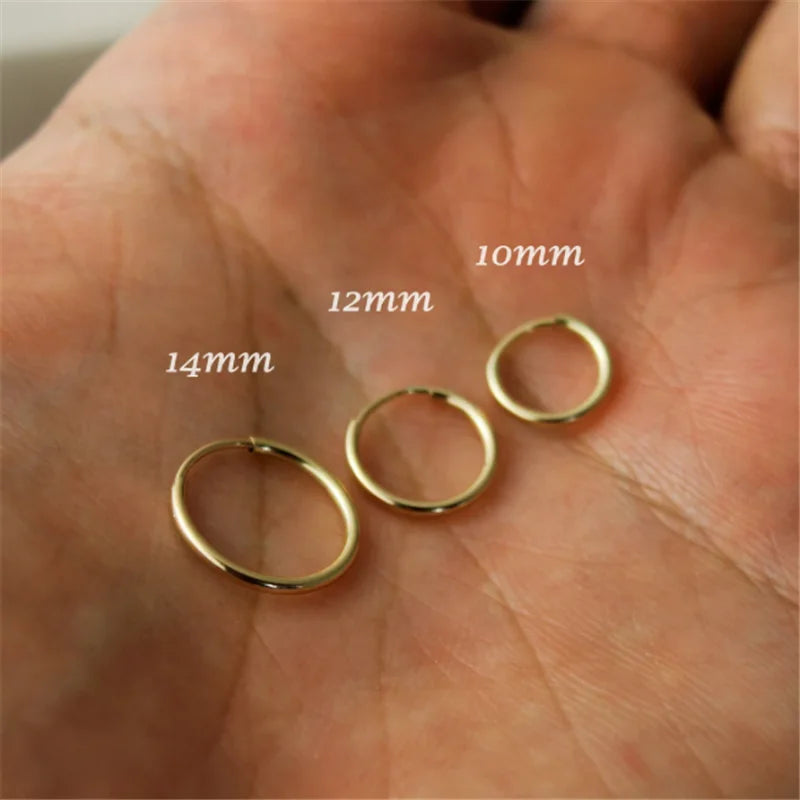 14K Gold Filled Endless Hoop Earrings