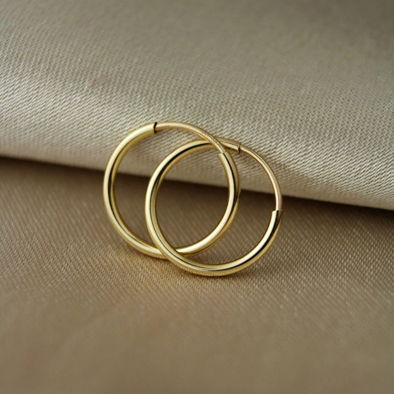 14K Gold Filled Endless Hoop Earrings