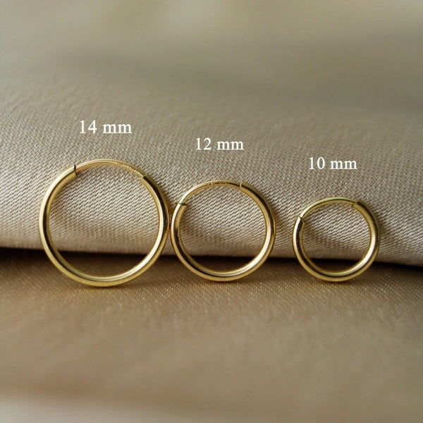 14K Gold Filled Endless Hoop Earrings