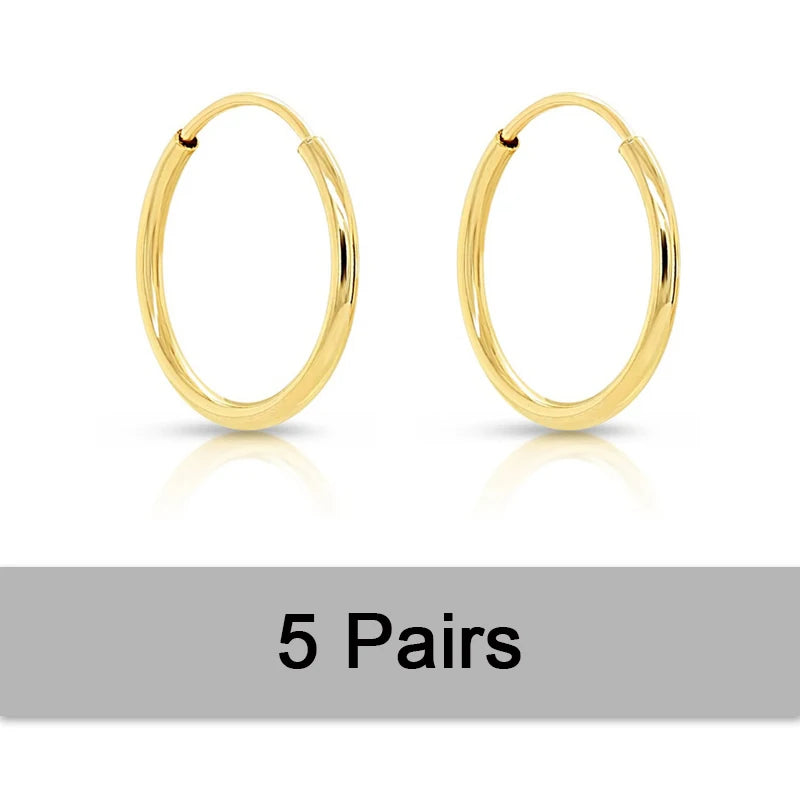 14K Gold Filled Endless Hoop Earrings