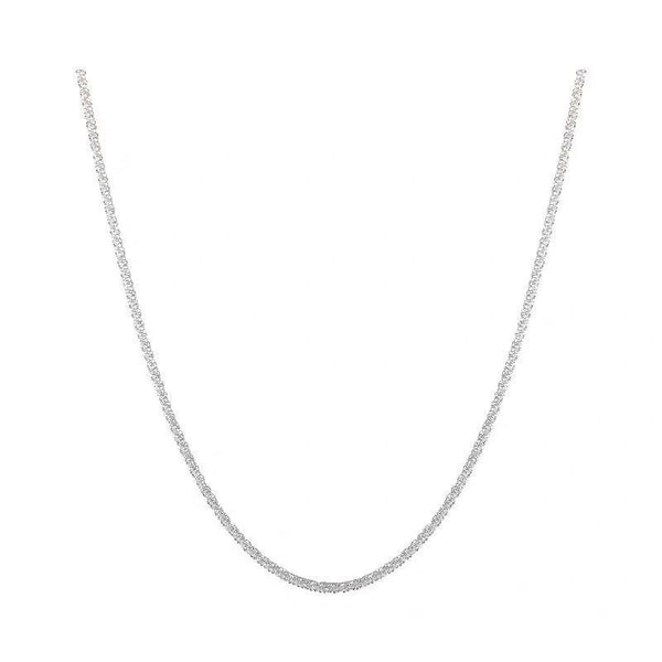 Silver Sparkling Clavicle Chain Choker Necklace