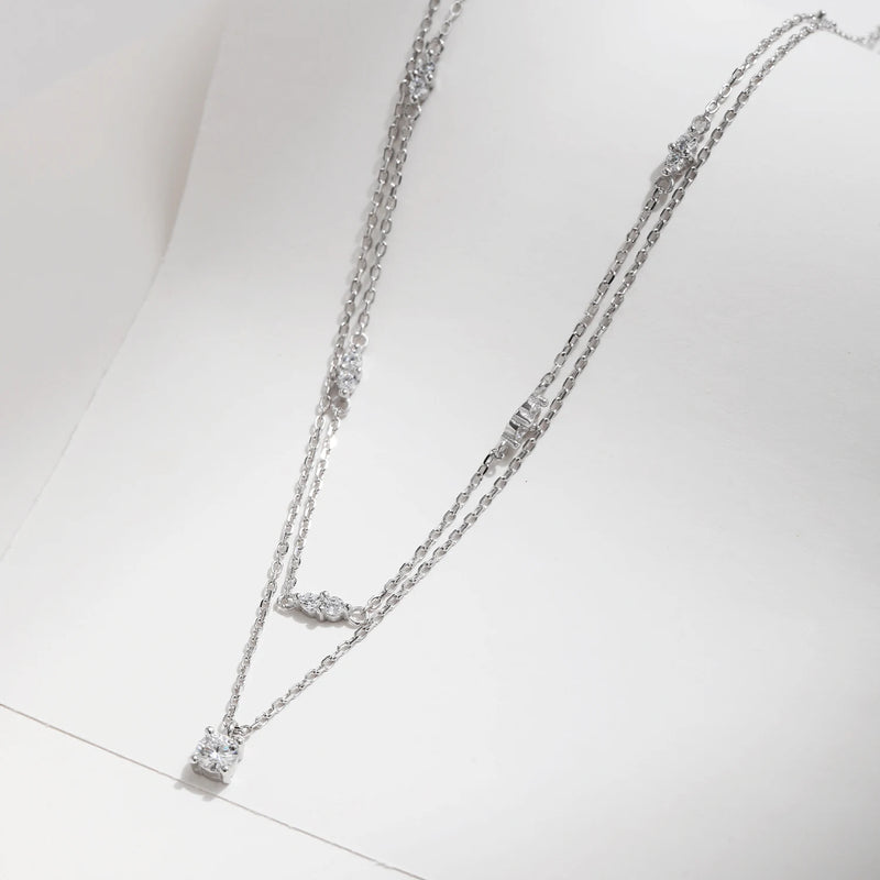 Moissanite 925 Sterling Silver, Elegant Choker