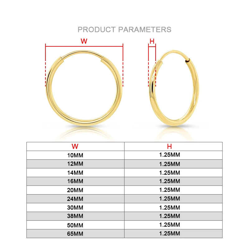 14K Gold Filled Endless Hoop Earrings